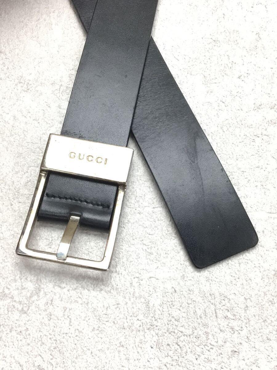 GUCCI◆ベルト/レザー/BLK/無地/メンズ/036・2194・1568・90・36_画像2