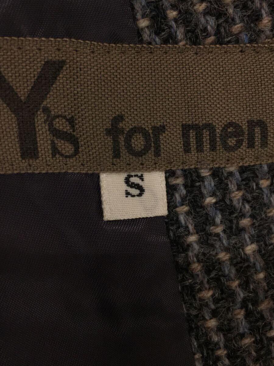 Y’s for men◆テーラードジャケット/S/ウール/GRY/ヘリンボーン_画像4