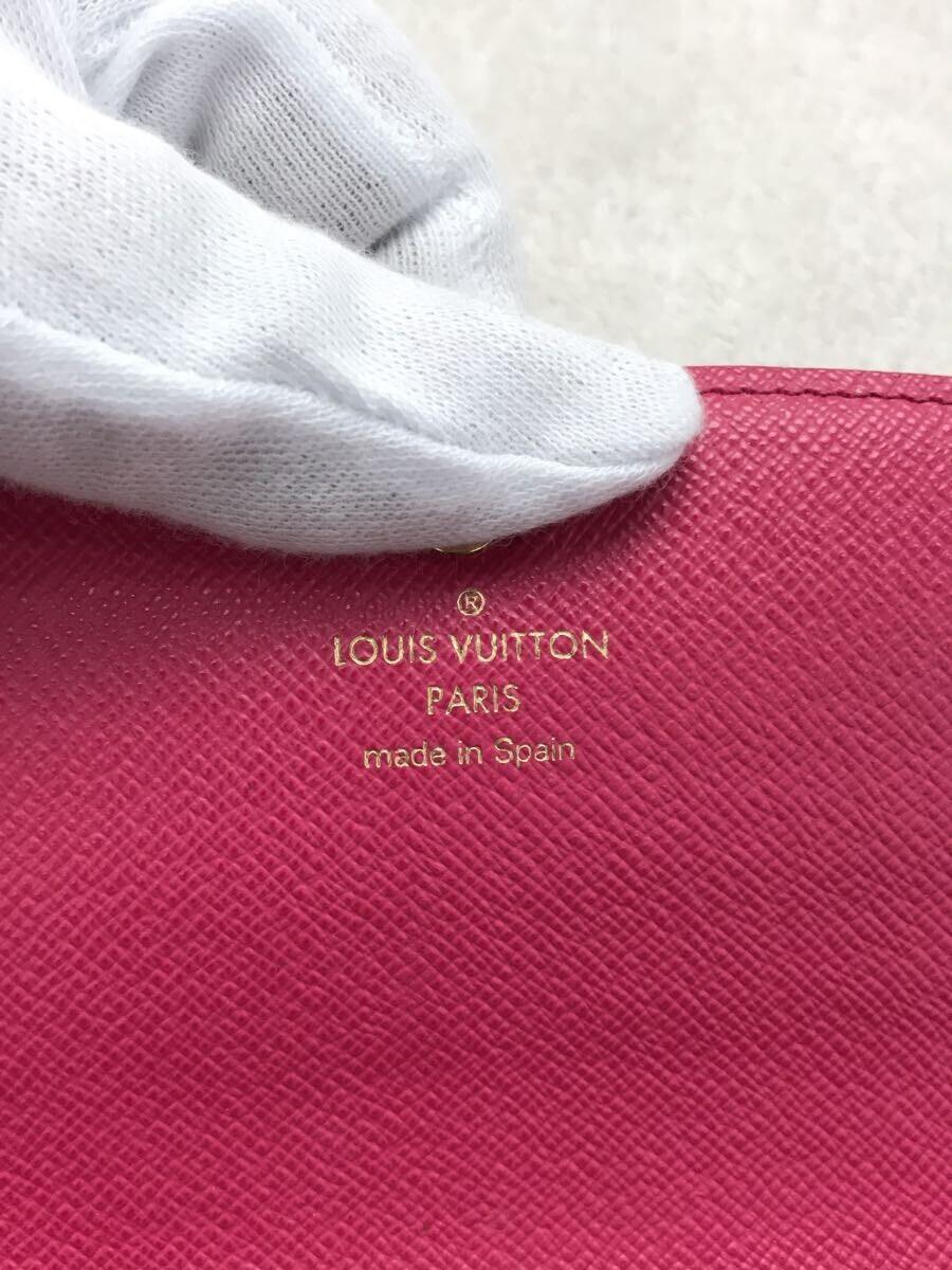 LOUIS VUITTON◆ポルト・フォイユ・エミリー_モノグラム・キャンバス_フラワーチャーム_BRW_ホットピンク/PVC/BRW/モノ_画像3