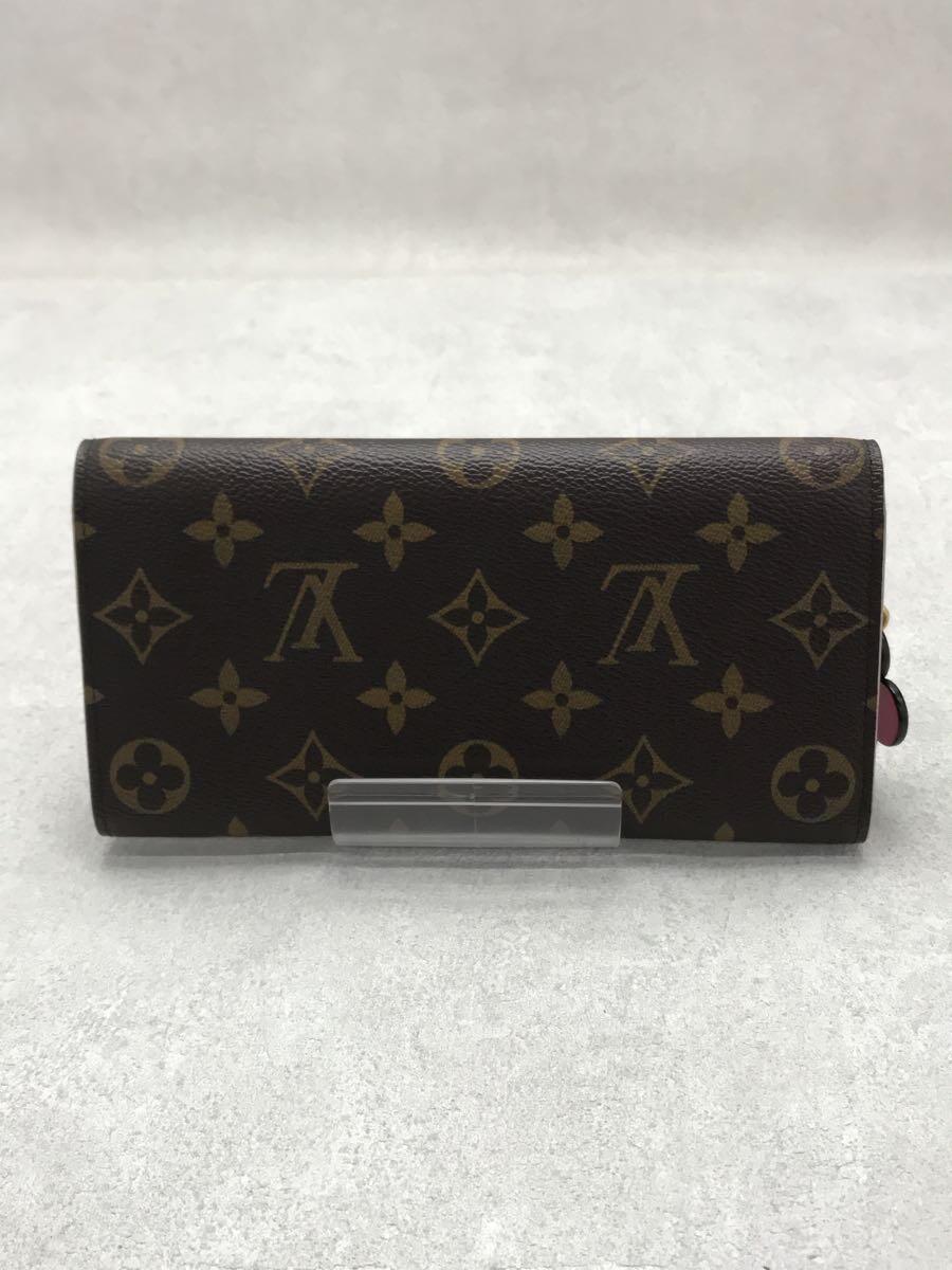 LOUIS VUITTON◆ポルト・フォイユ・エミリー_モノグラム・キャンバス_フラワーチャーム_BRW_ホットピンク/PVC/BRW/モノ_画像2