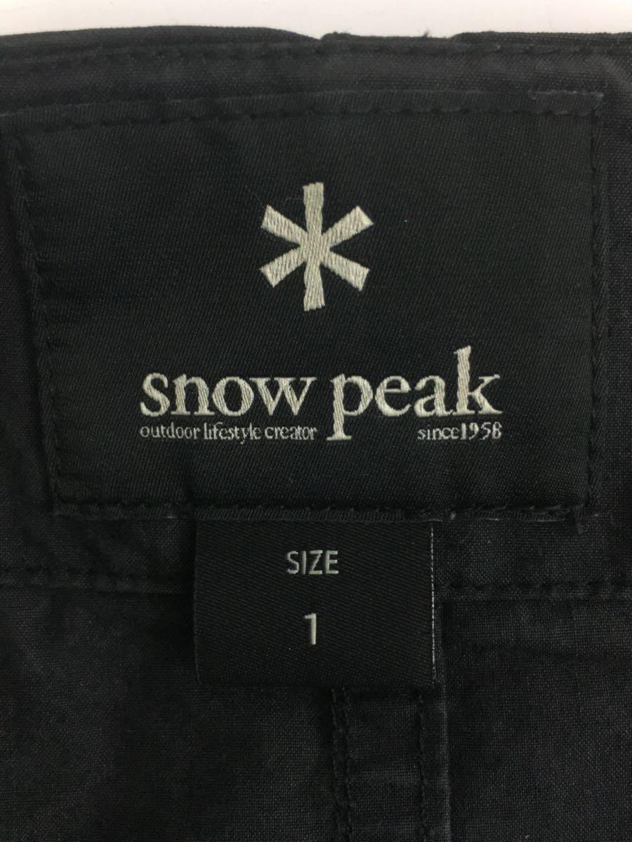 snow peak◆半袖シャツ/1/コットン/BLK/無地/SH-17SU107_画像3