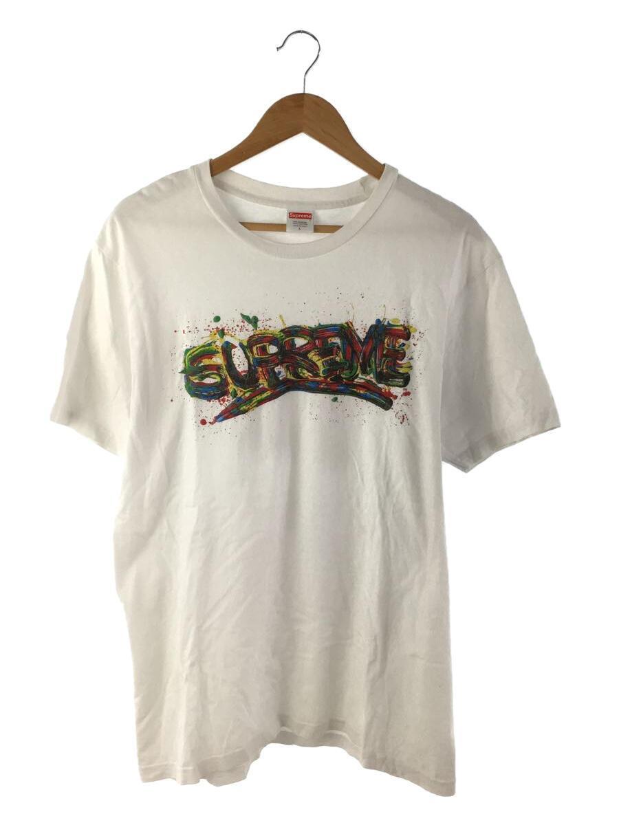 Supreme◆20ss/Paint Logo Tee/Tシャツ/L/コットン/WHT