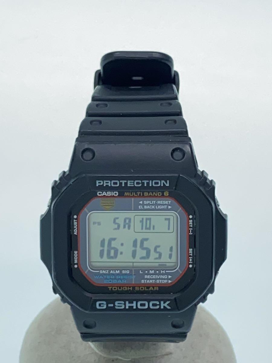 CASIO◇ソーラー腕時計・G SHOCK/デジタル/ラバー/BLK/BLK