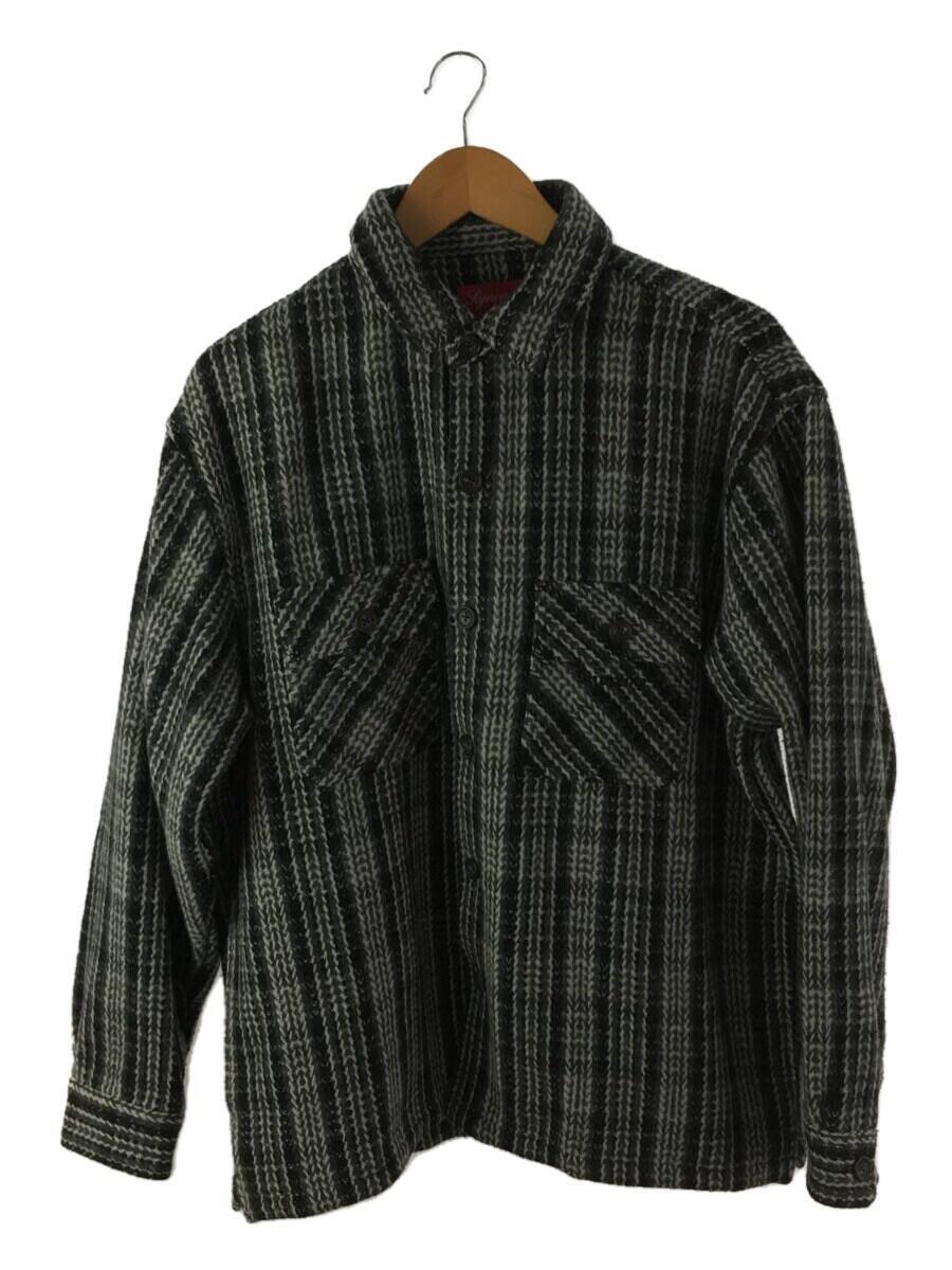 Supreme◆22AW/Heavy Flannel Shirt/長袖シャツ/L/コットン/BLK
