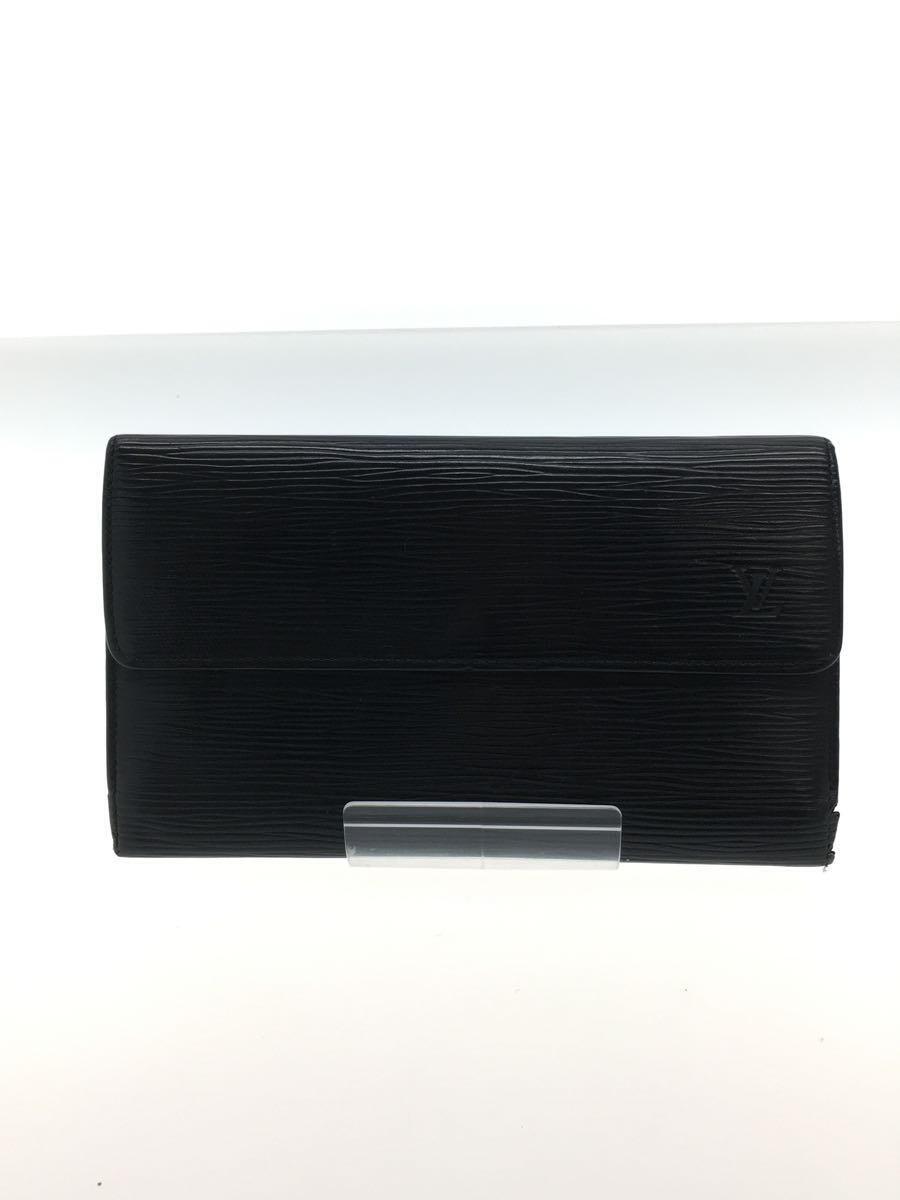 LOUIS VUITTON◆ポルト・トレゾール・インターナショナル_エピ_BLK/レザー/BLK/メンズ
