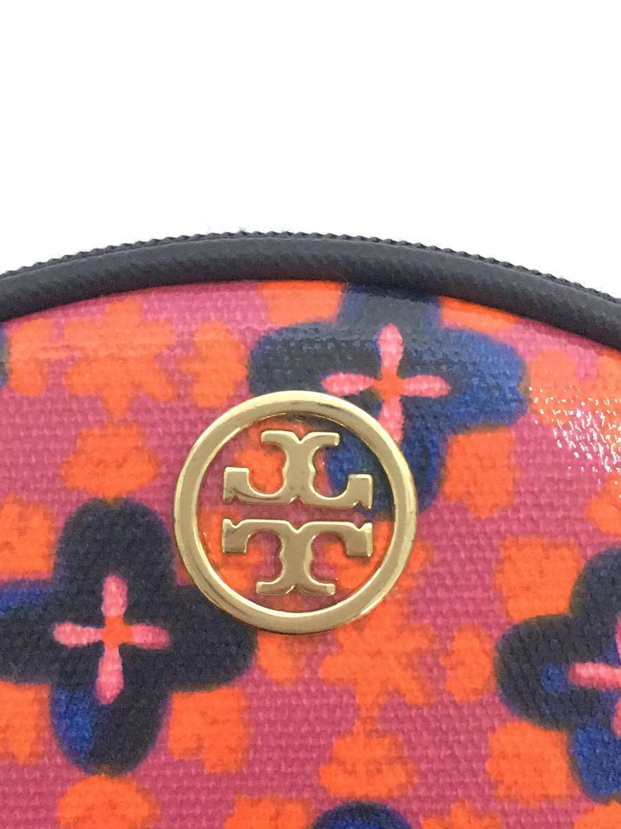 TORY BURCH◆ポーチ/PVC/PNK/総柄/丸型_画像5