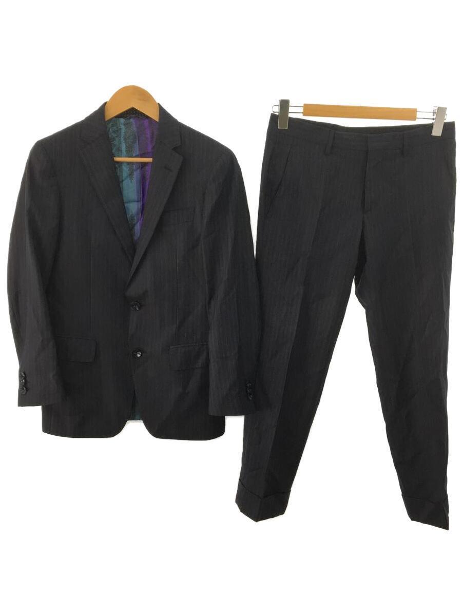 ETRO◆スーツ/44/ウール/GRY/ストライプ/122-11907-0104