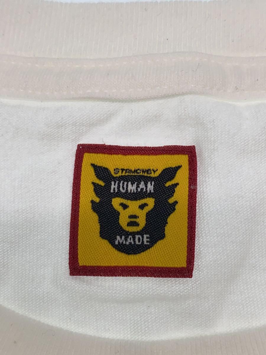 HUMAN MADE◆Tシャツ/XXL/コットン/WHT/プリント_画像3