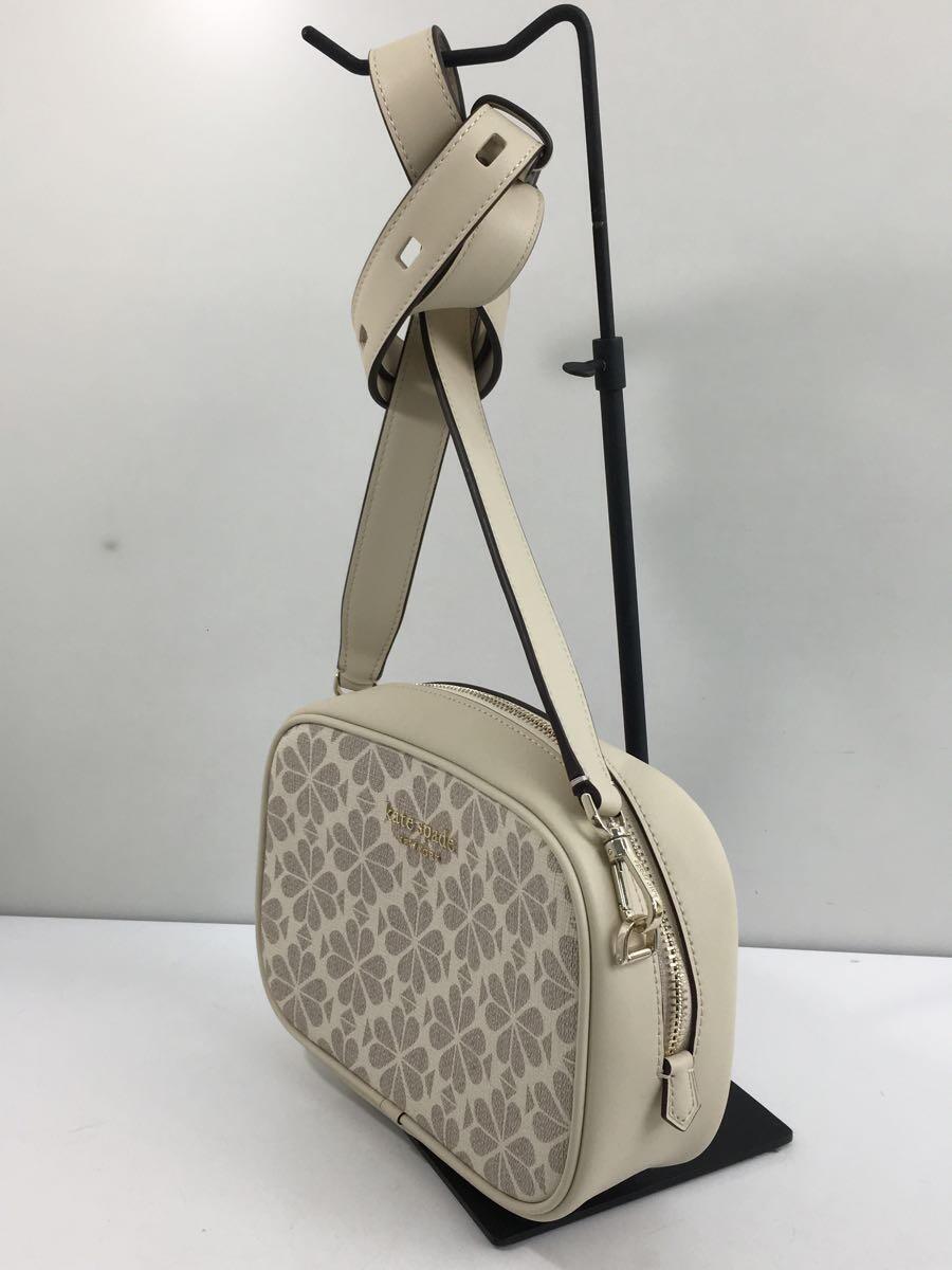 kate spade new york◆ショルダーバッグ/レザー/CRM/総柄_画像2