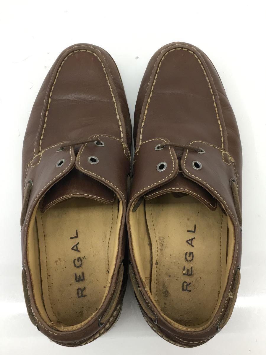 REGAL* deck shoes /24.5cm/ Brown / leather /W352AG