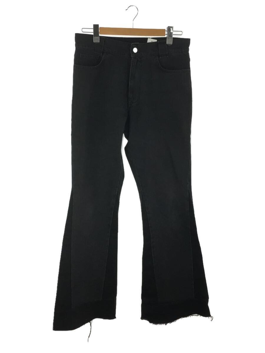 RAF SIMONS◆Flared Denim Workwear Pants/30/デニム/BLK/211-M332