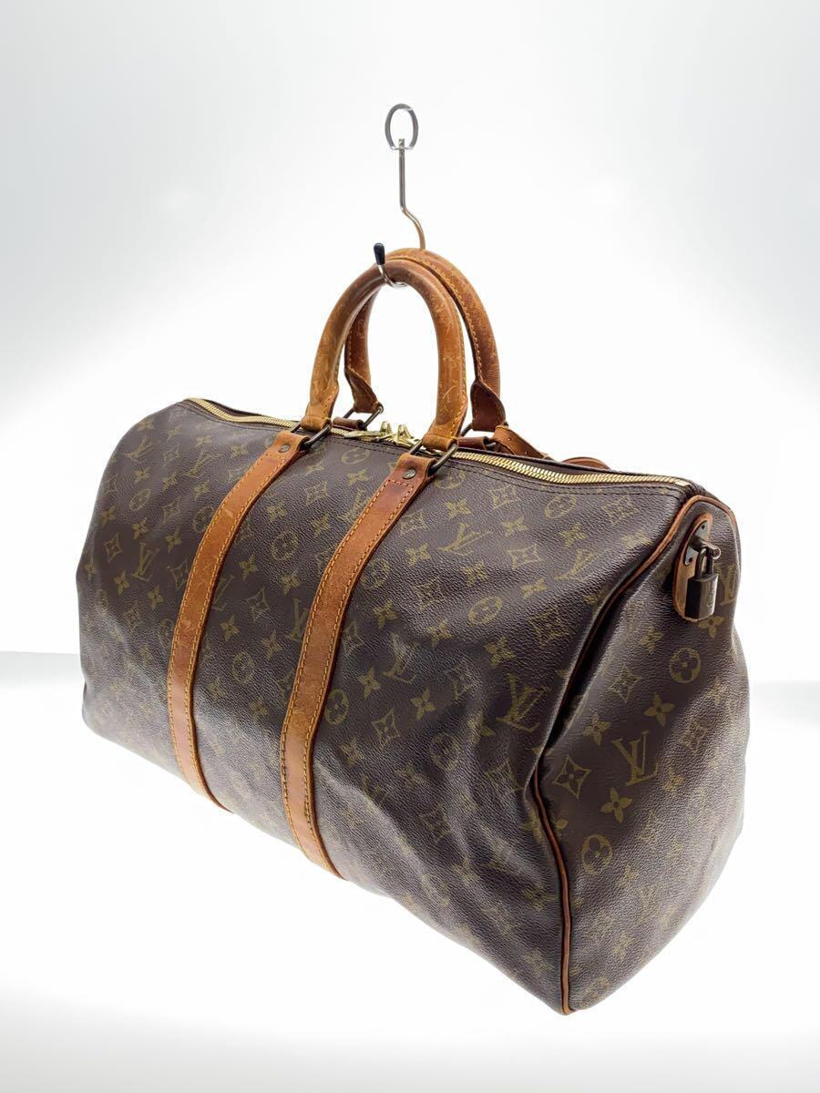 LOUIS VUITTON◆キーポル45_モノグラム・キャンバス_BRW/M41428/リベット錆有/持ち手キズ変色有_画像2