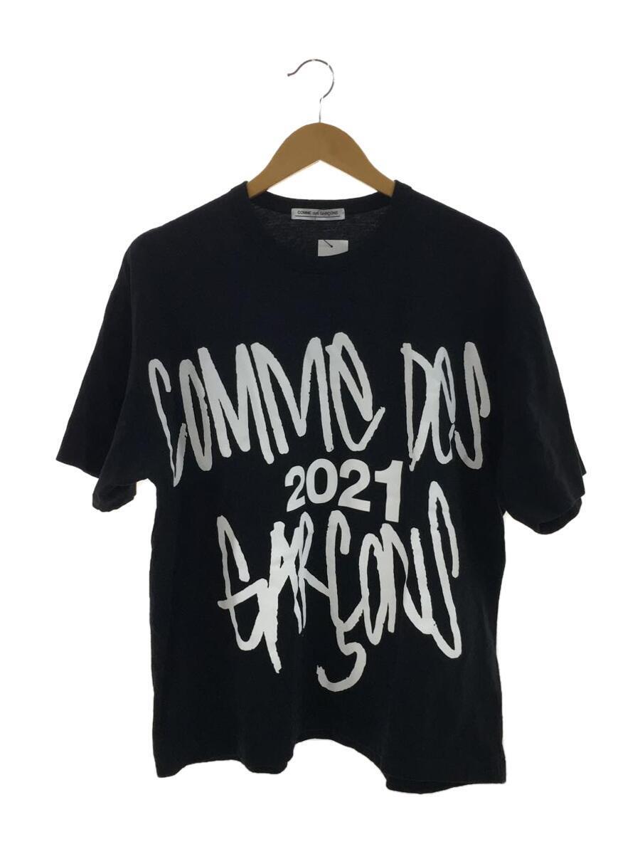 COMME des GARCONS◆21AW/手書きロゴ/Tシャツ/コットン/ブラック/OH-T005