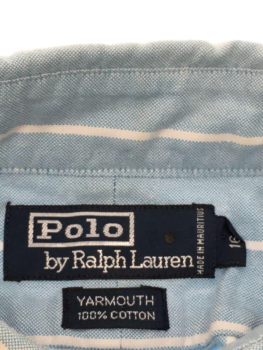 POLO RALPH LAUREN◆半袖シャツ/-/コットン/BLU/ストライプ_画像3