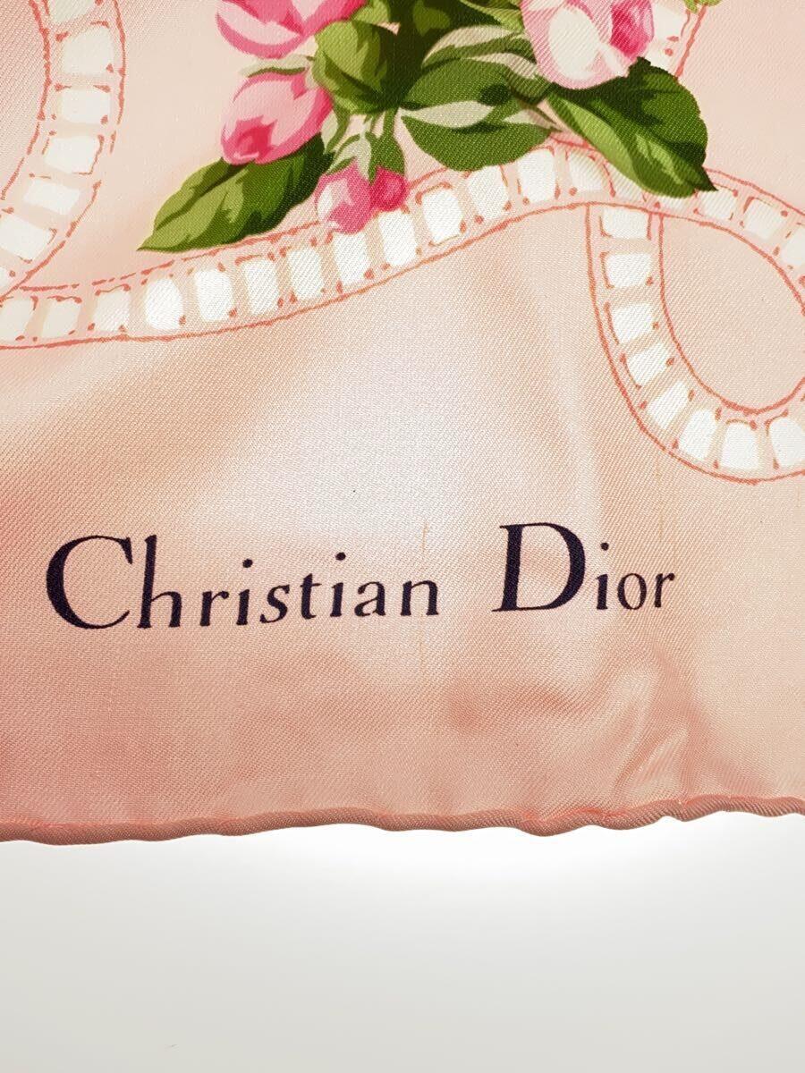 Christian Dior◆スカーフ/-/PNK/花柄/レディース_画像3