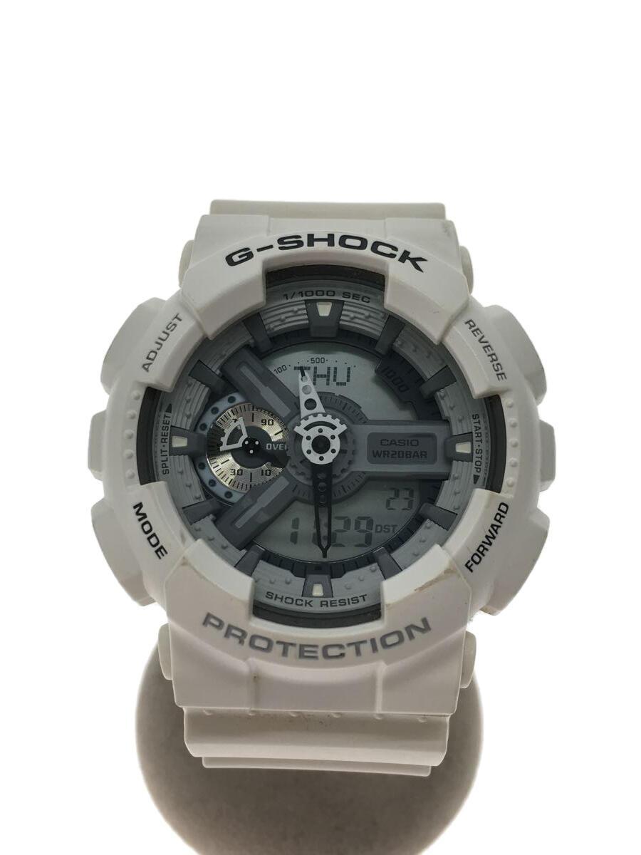 CASIO◆クォーツ腕時計・G-SHOCK/デジアナ/ホワイト/GA-110C-7AJF_画像1