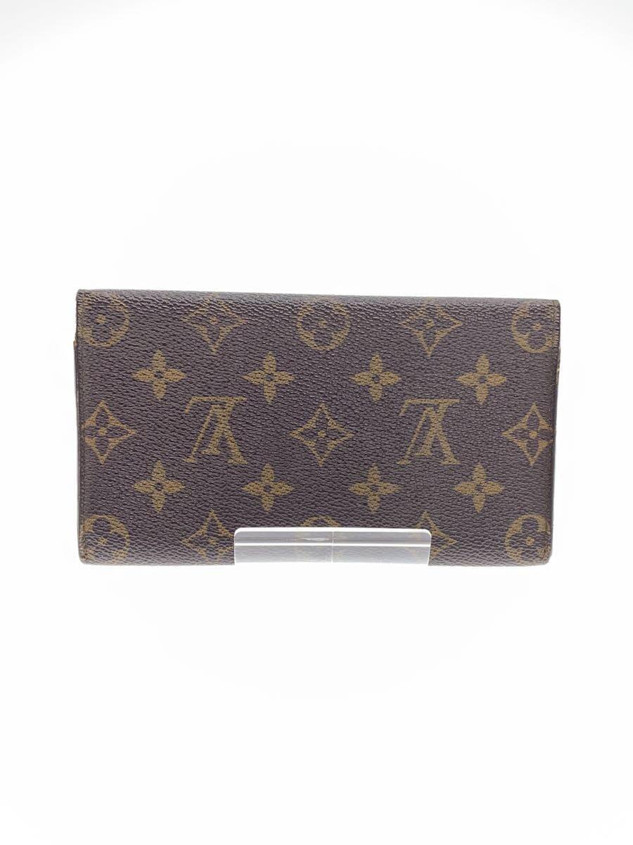 LOUIS VUITTON* long wallet /-/BRW/ lady's / angle attrition / inside side dirt 