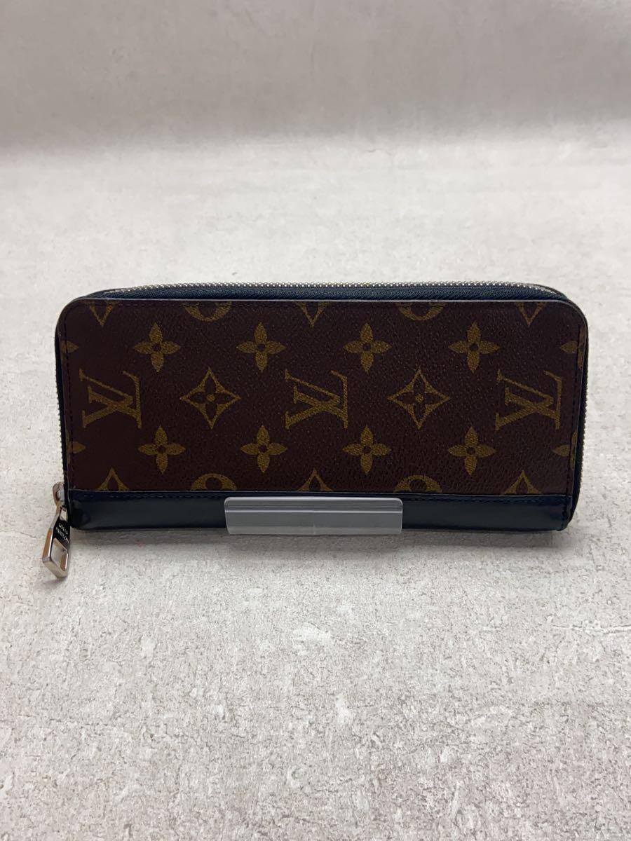 LOUIS VUITTON◆ジッピー・ウォレット・ヴェルティカル_モノグラム・マカサー_BRW/PVC/BRW/メンズ_画像1