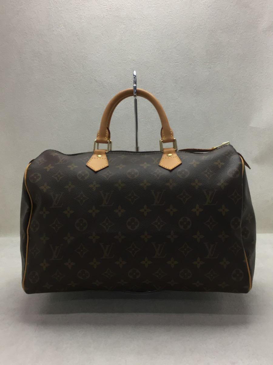 LOUIS VUITTON◆スピーディ35/ボストンバッグ/レザー/BRW/総柄/M41524