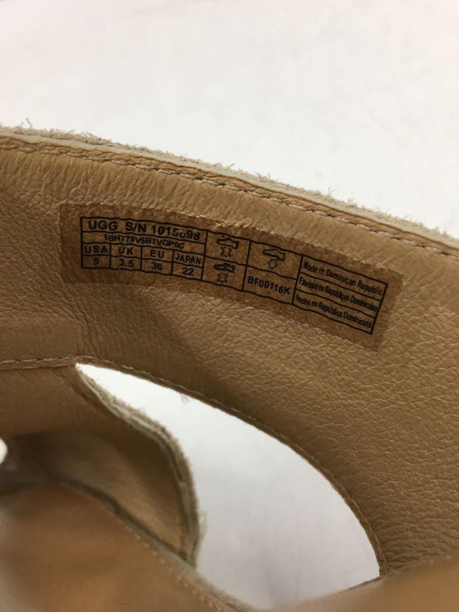 UGG australia◆サンダル/22cm/BEG/1015698_画像5