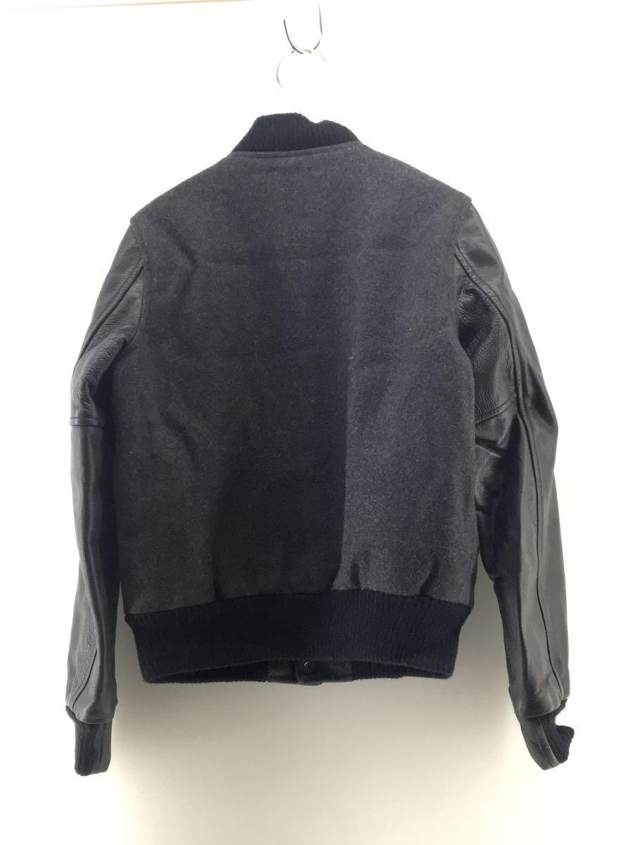 Lee* stadium jumper /M/ wool /GRY/ plain /LT0937/ cow leather / inside side dirt have 