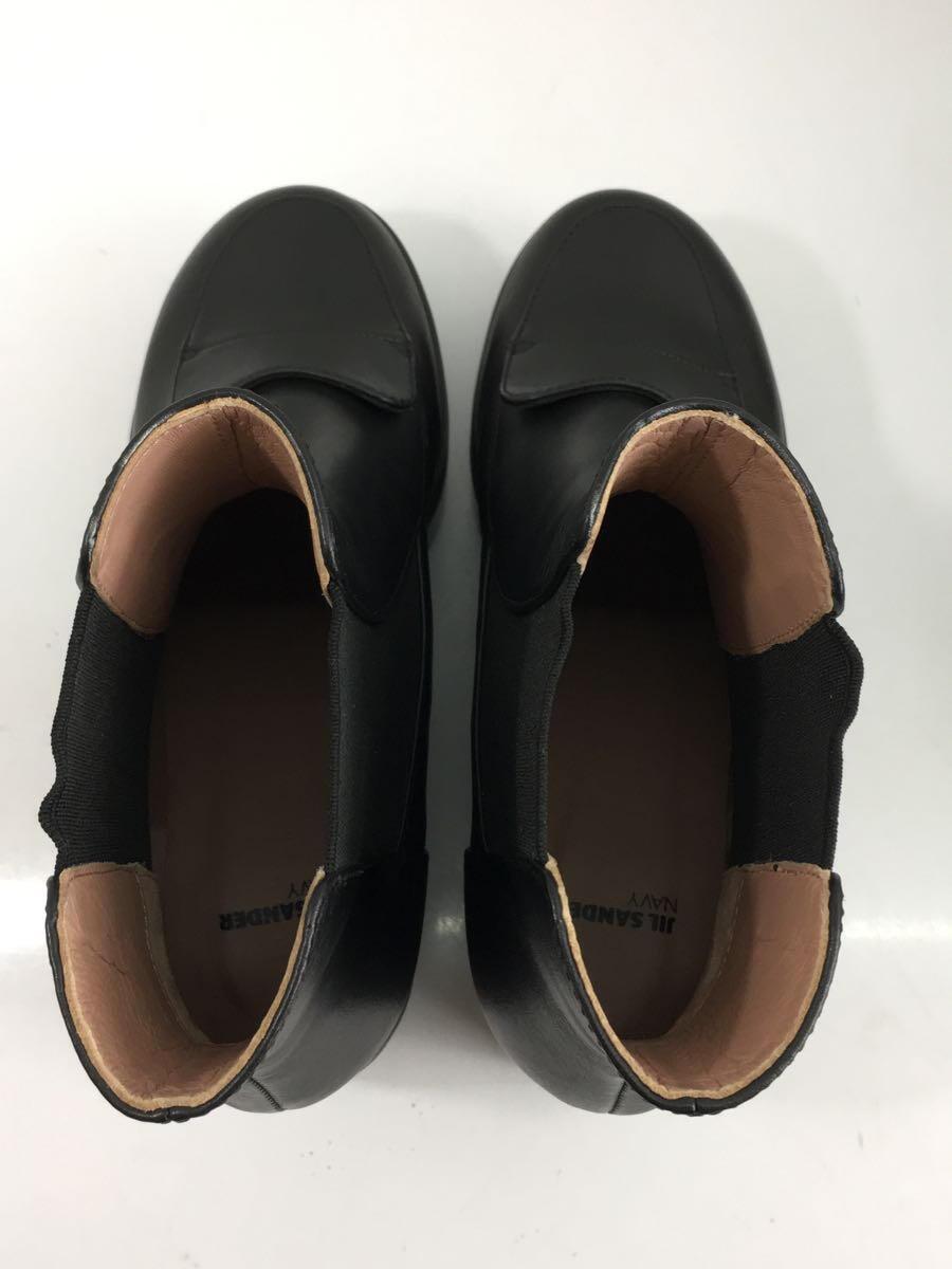 JIL SANDER NAVY◆サイドゴアブーツ/37/BLK_画像3