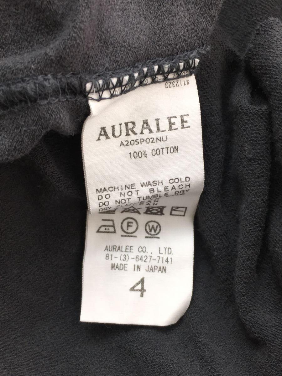 AURALEE◆Tシャツ/4/コットン/GRY/無地/A20SP02NU/AURALEE オーラリー_画像5