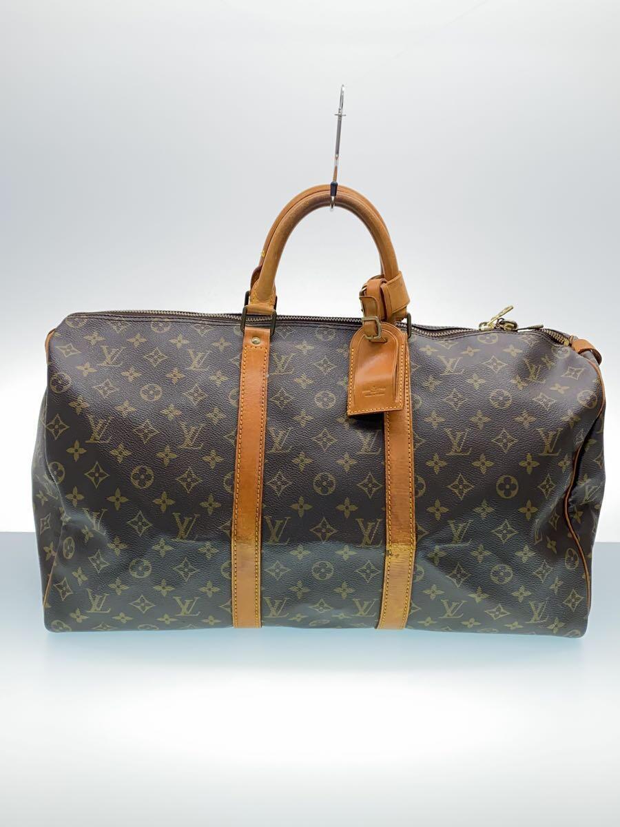 LOUIS VUITTON◆キーポル50_モノグラム・キャンバス_BRW/PVC/BRW_画像1