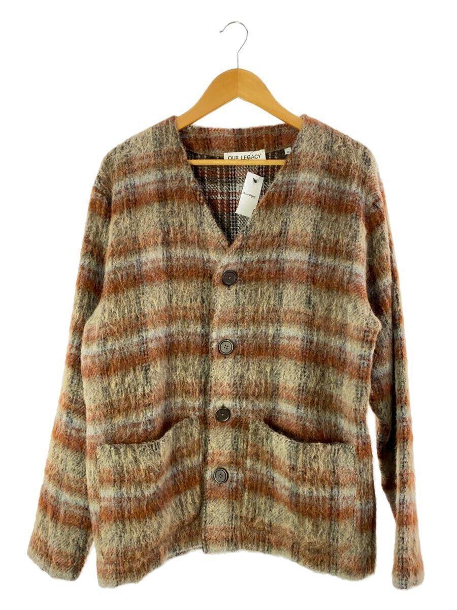 OUR LEGACY◆CARDIGAN Ament Check Mohair/カーディガン/46/ウール/ブラウン/チェック
