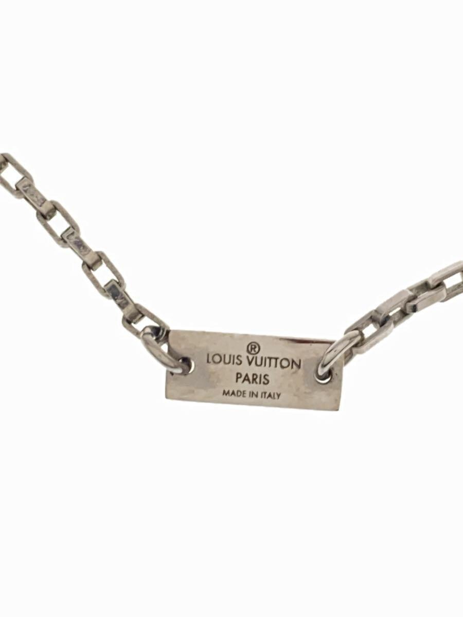 LOUIS VUITTON◆ネックレスダミエブラック_ダミエ・エベヌ_SLV/メッキ/SLV/レディース