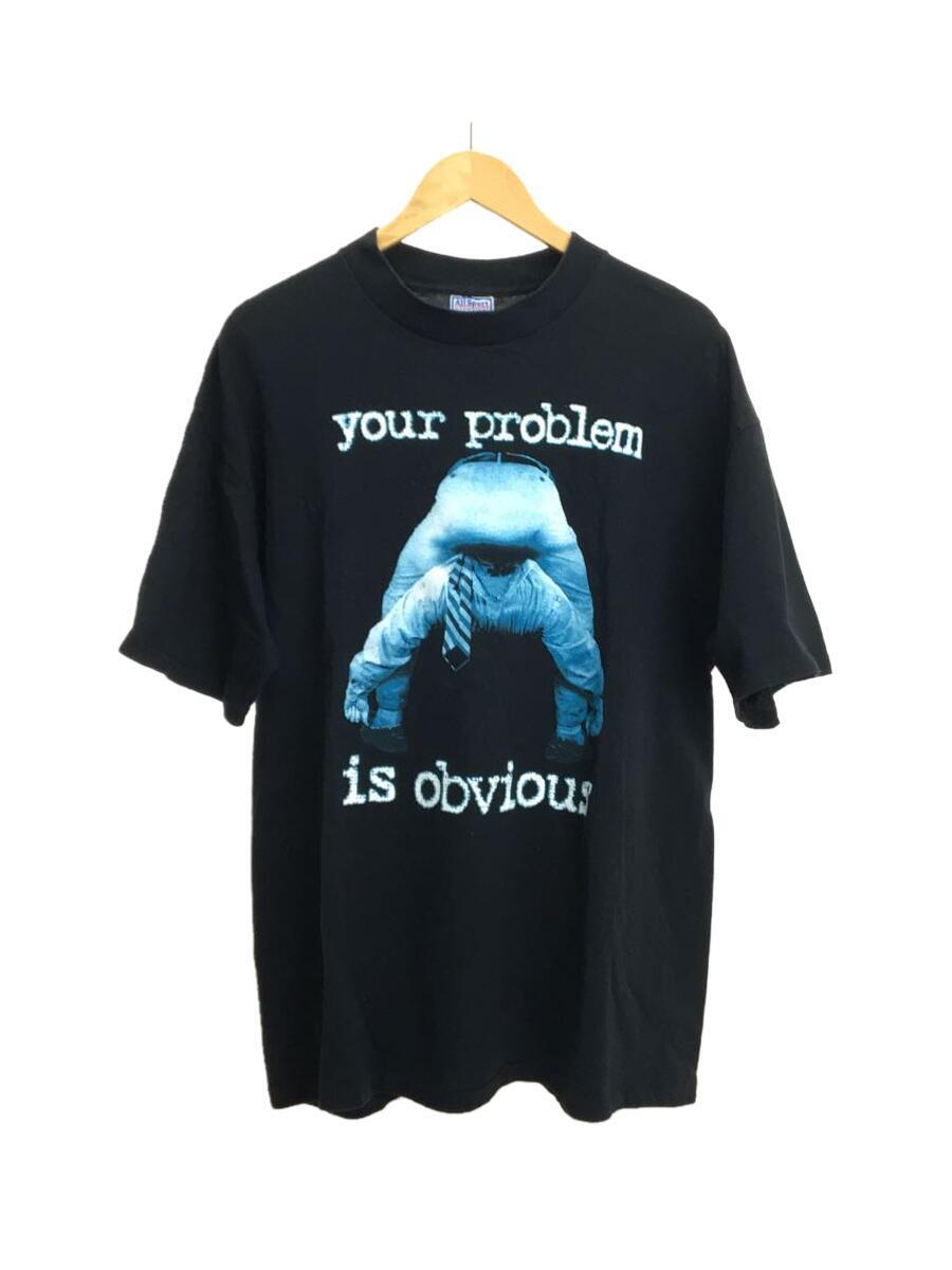 90s/your problem is obvious/Tシャツ/XL/コットン/ブラック