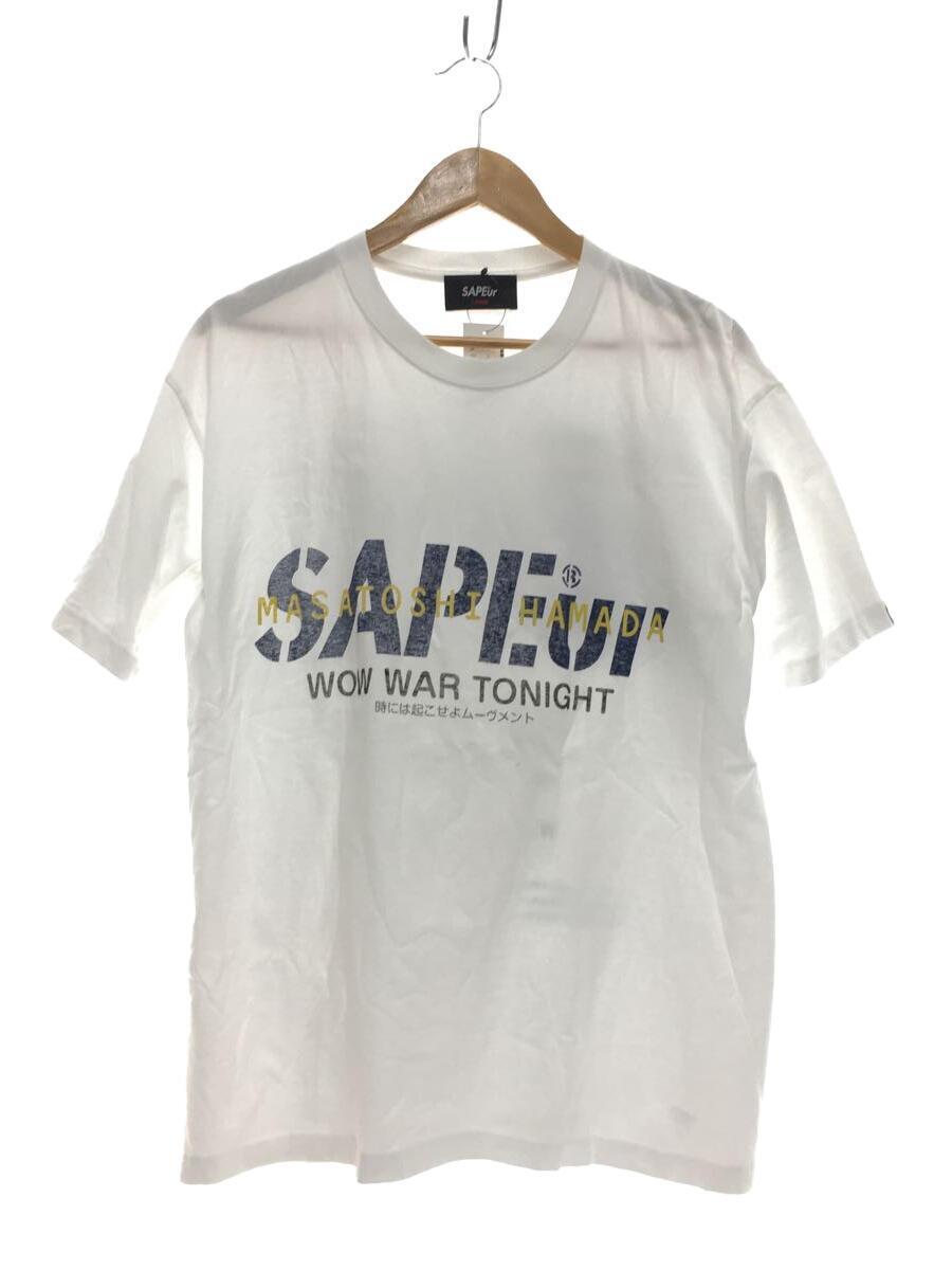 A Elegantes SAPEur◆Tシャツ/L/コットン/WHT/プリント