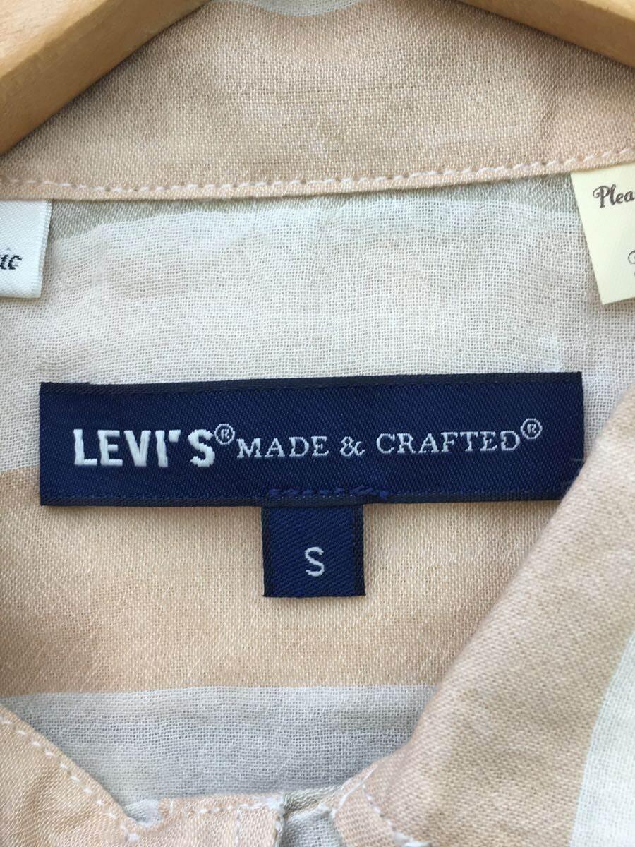 LEVI’S MADE&CRAFTED◆半袖シャツ/S/コットン/BEG/ストライプ/A2174-0001/LEVI’S MADE&CRAFTED_画像3