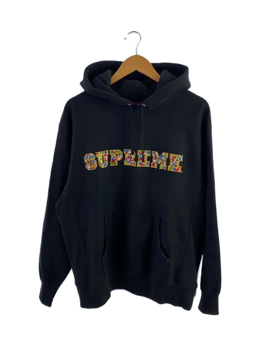 Supreme◆Jewels Hooded Sweatshirt/パーカー/M/コットン/BLK