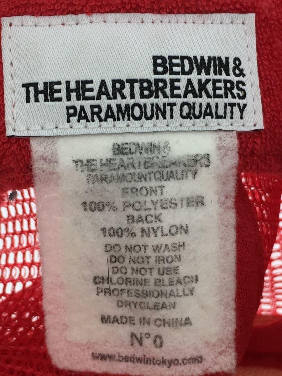 BEDWIN & THE HEARTBREAKERS◆メッシュキャップ/-/ポリエステル/RED/メンズ_画像5