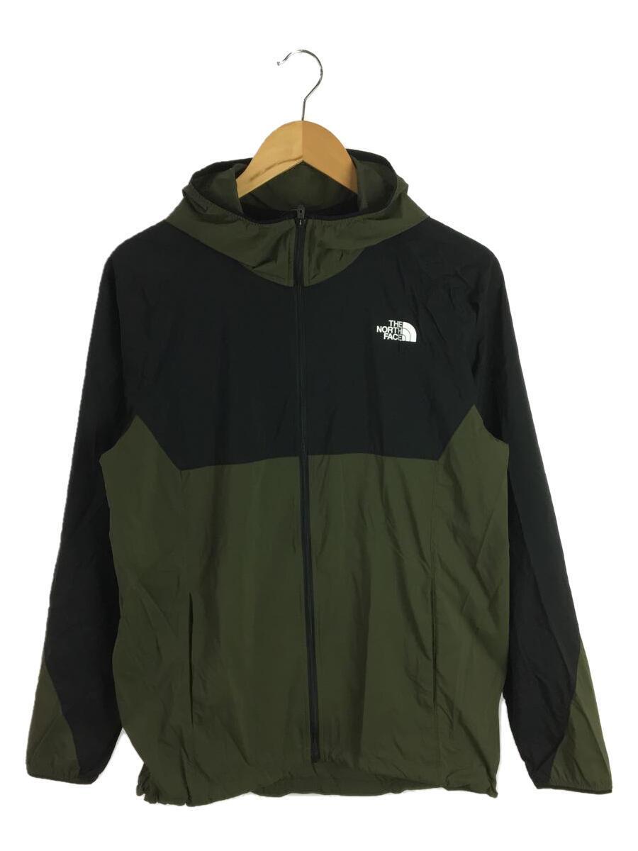 THE NORTH FACE◆ANYTIME WIND HOODIE_エニータイムウィンドフーディ/M/ナイロン/GRN