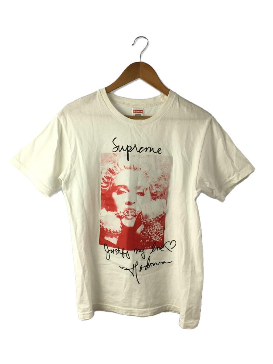 Supreme◆18FW/Madonna Tee/Tシャツ/S/コットン/ホワイト/プリント