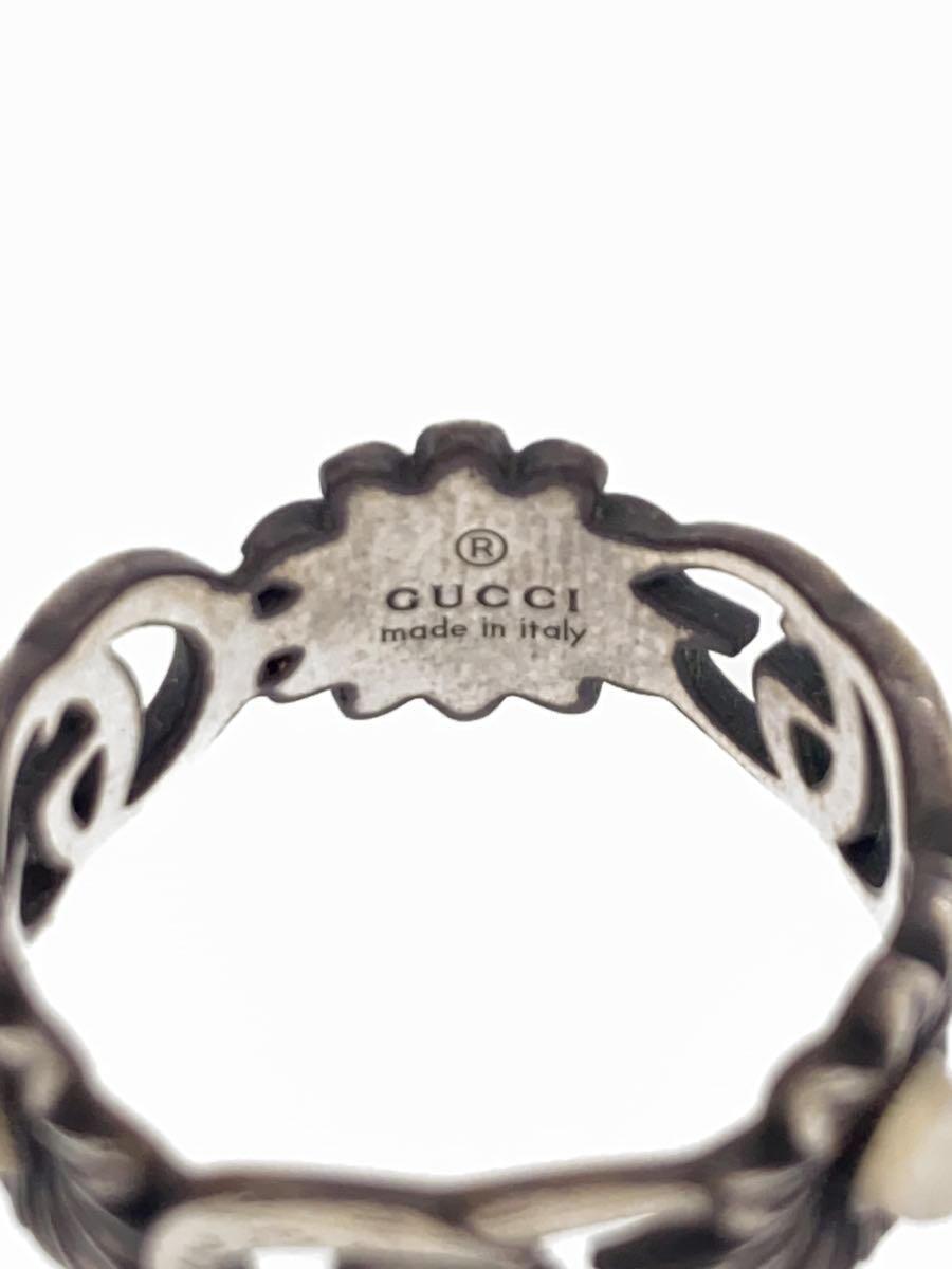 GUCCI◆リング/SILVER/18号/メンズ/ダブルG マザーオブパール リン_画像3