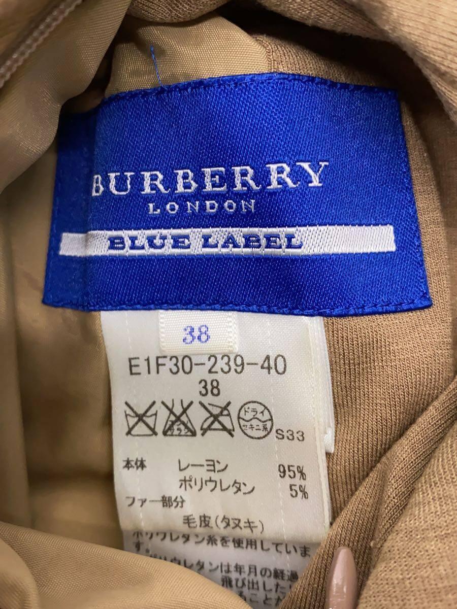 BURBERRY BLUE LABEL◆ダウンジャケット/38/レーヨン/ブラウン/無地/WE1F30-239-40/バーバリーブルーレーベル_画像3