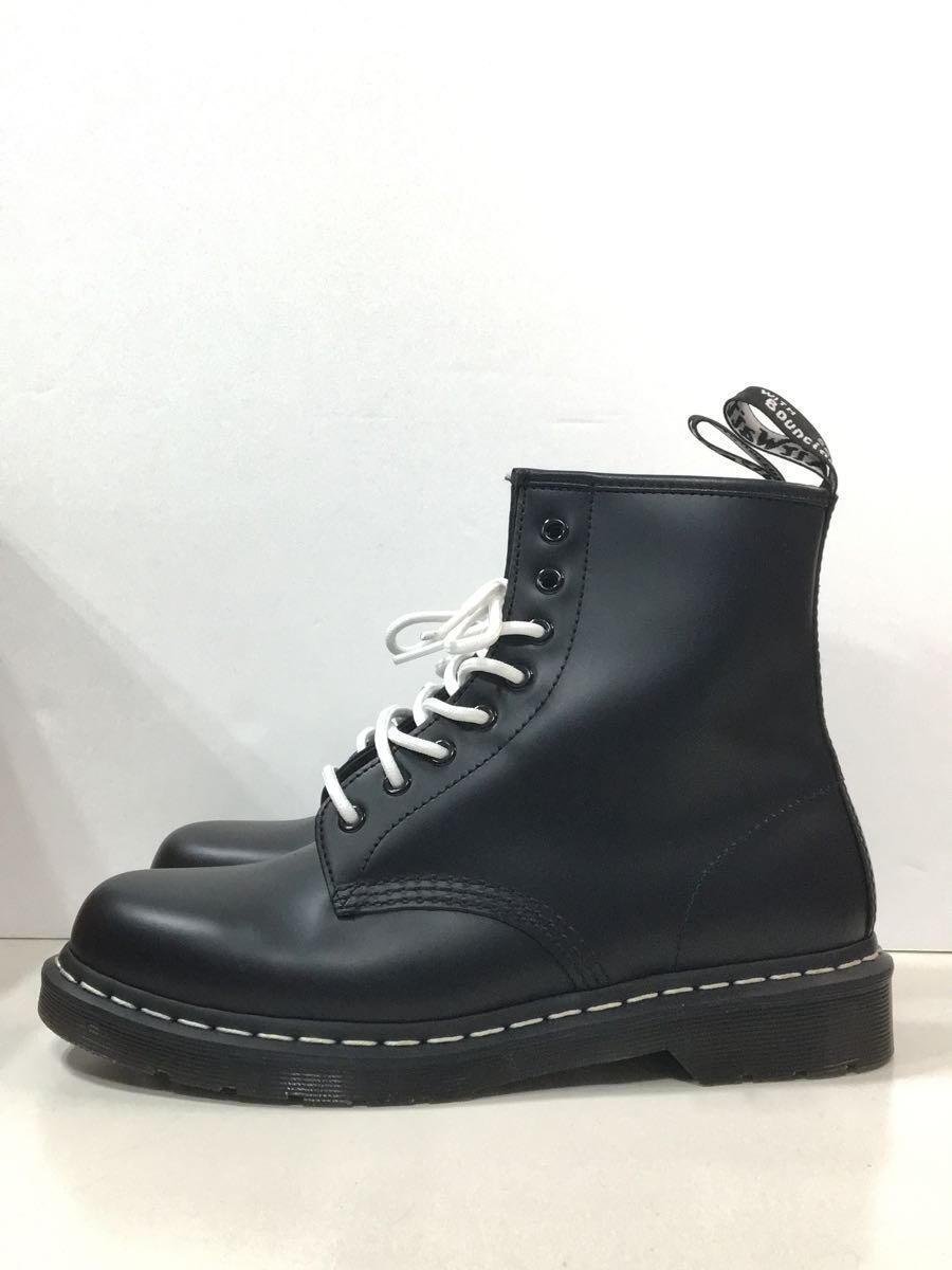 Dr.Martens◆レースアップブーツ/UK8/BLK/レザー/24758001/WHITE STITCH ANKLE BOOTS B