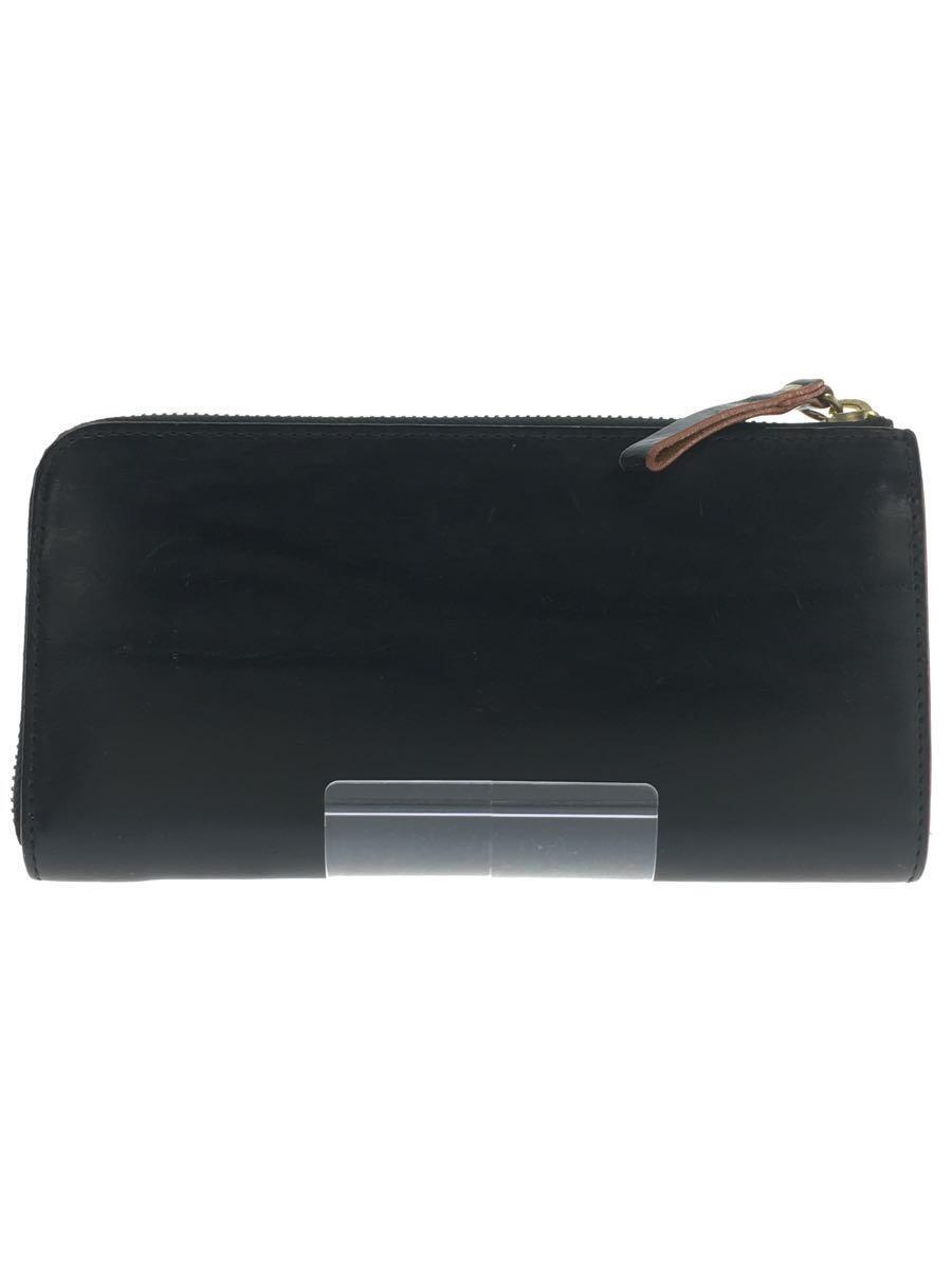 PORTER◆FILM LONG WALLET/長財布/レザー/BLK/無地/メンズ/187-01347_画像2