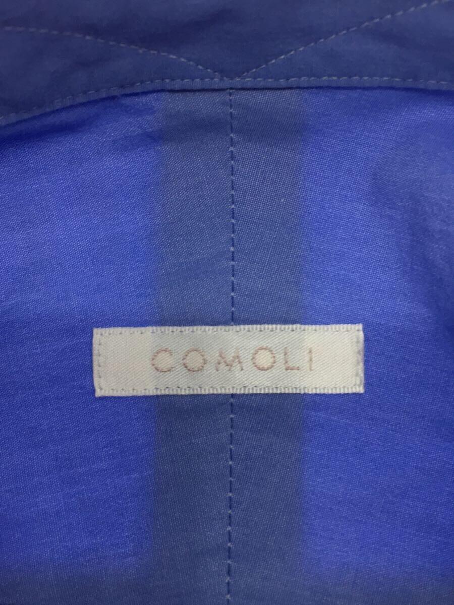 COMOLI◆コモリシャツ/長袖シャツ/-/コットン/ブルー/S03-02001_画像3