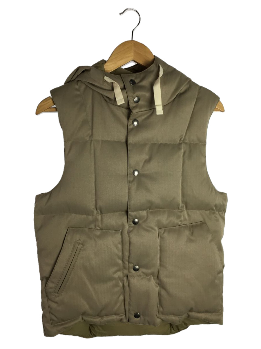 Engineered Garments◆Hooded Down Vest/S/ナイロン/ベージュ/管NO.EF7212
