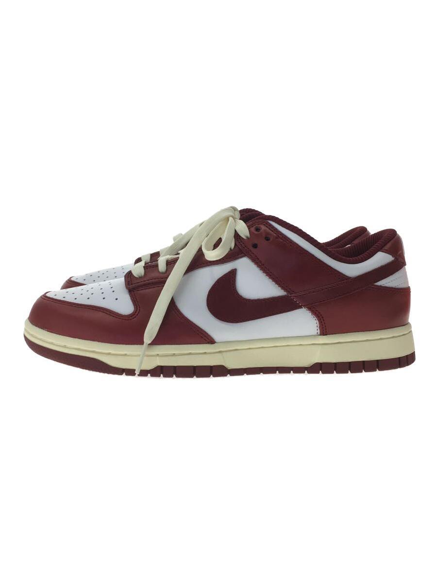 NIKE◆WMNS Dunk Low PRM Team Red and White/26.5/タグ付