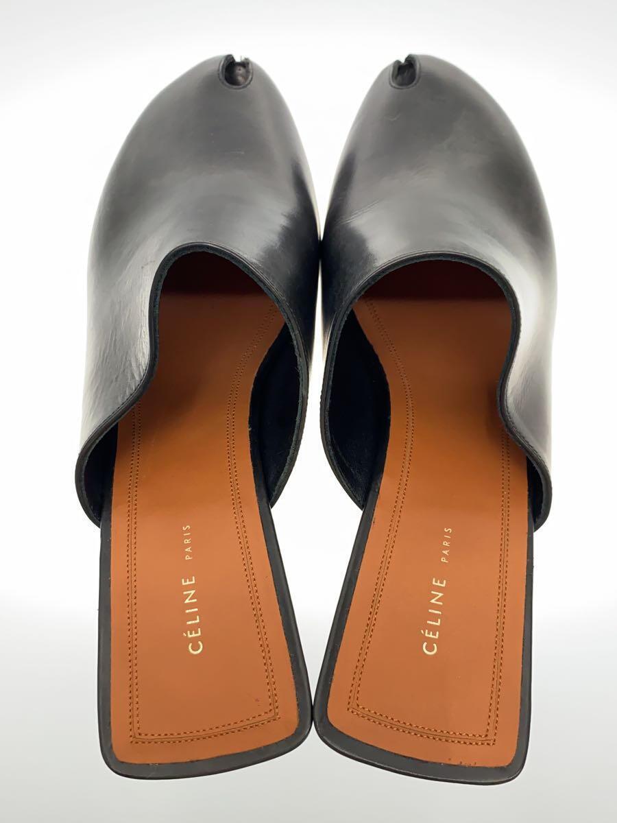 CELINE* pumps /36.5/BLK/ leather 