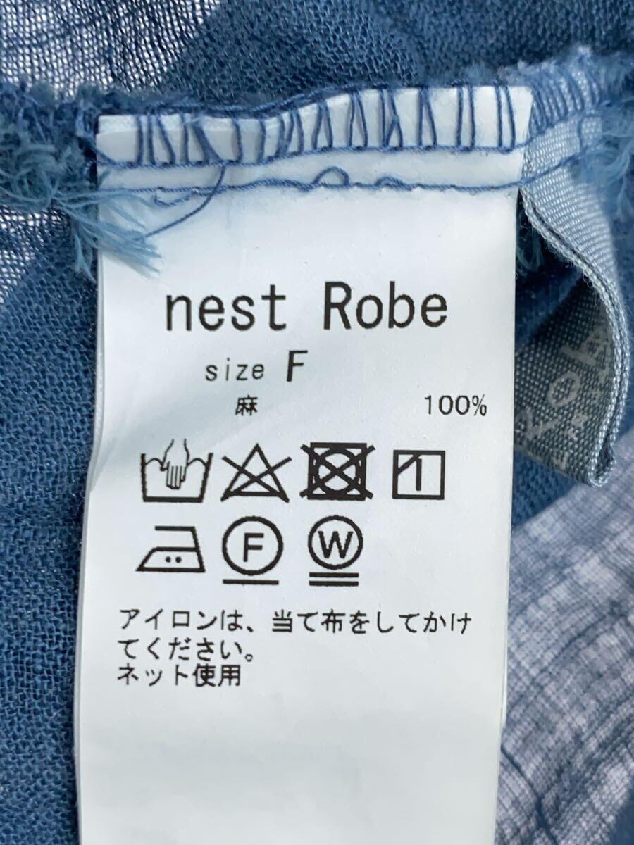 nest Robe◆リネンガーゼワンピース/FREE/リネン/BLU/01222-1056_画像3