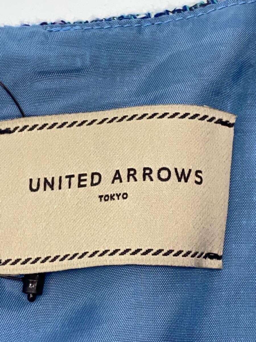 UNITED ARROWS◆トップス/38/コットン/BLU/無地/UBCSカラーツイードプルオーバー/1521-257-0505_画像3