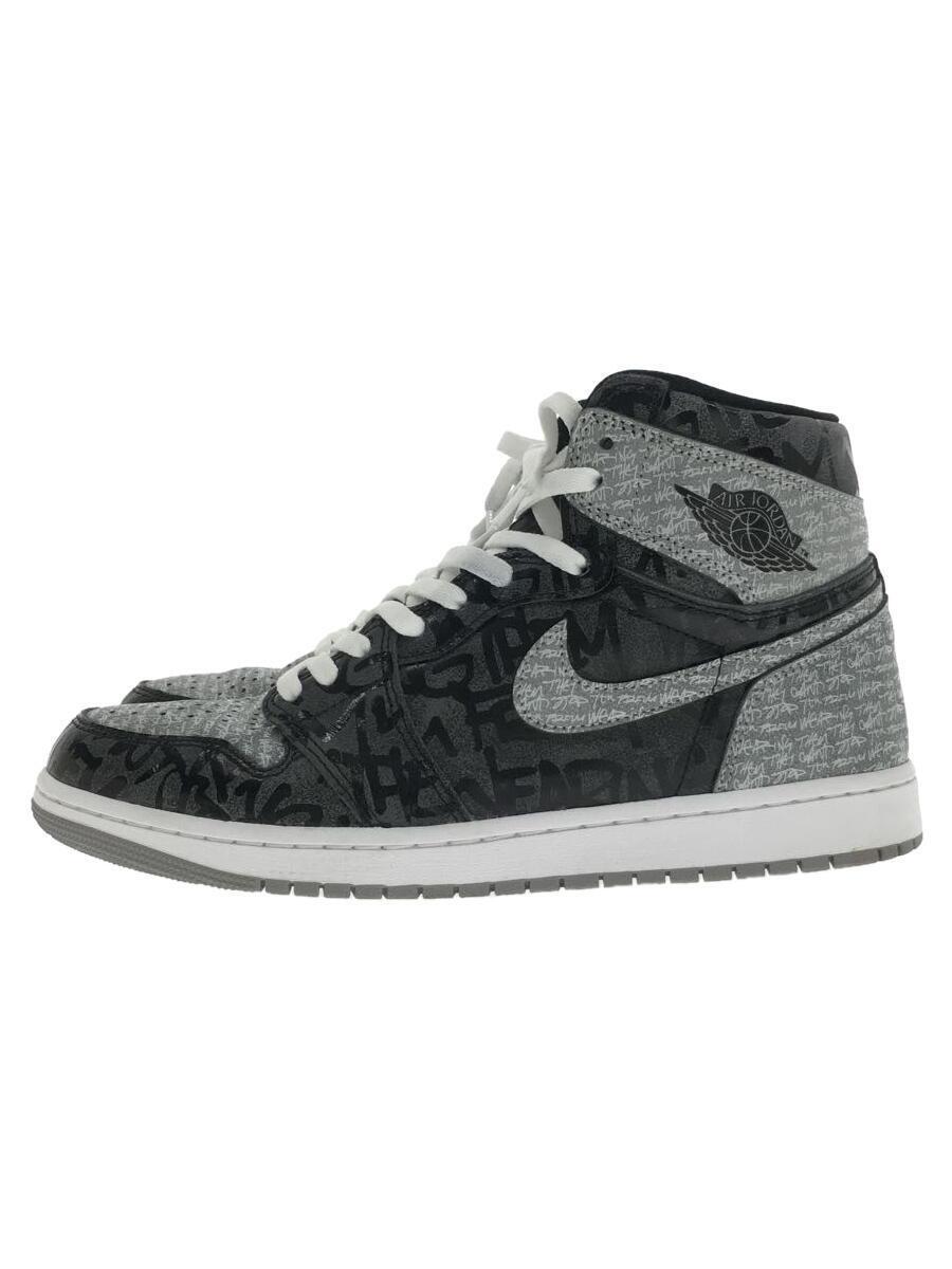 NIKE◆ハイカットスニーカー/29cm/GRY/555088-036/AIR JORDAN 1 RETRO HIGH OG Re_画像1