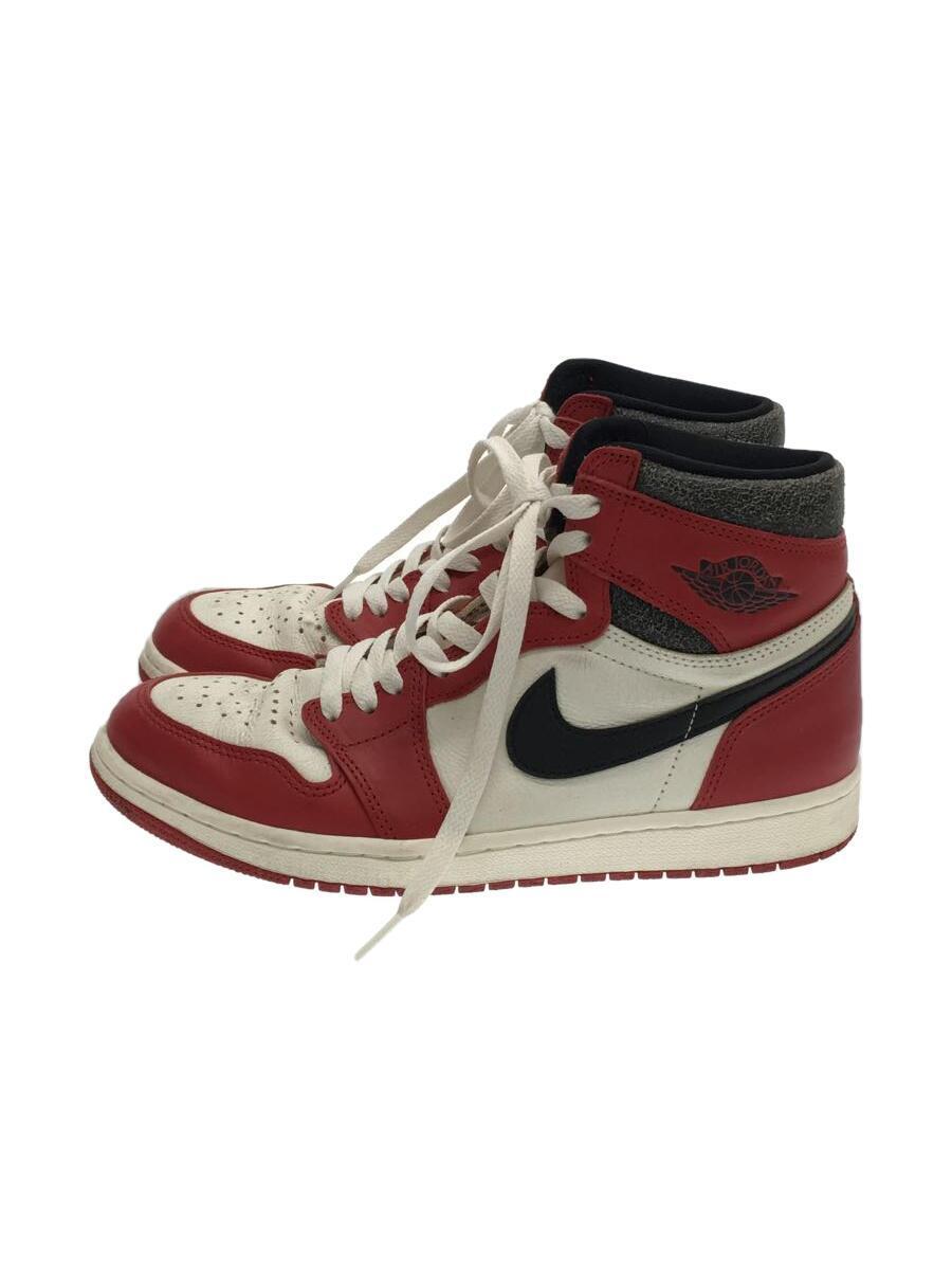 NIKE◆AIR JORDAN 1 RETRO HIGH OG_エアジョーダン 1 レトロ ハイ OG/26.5cm/RED