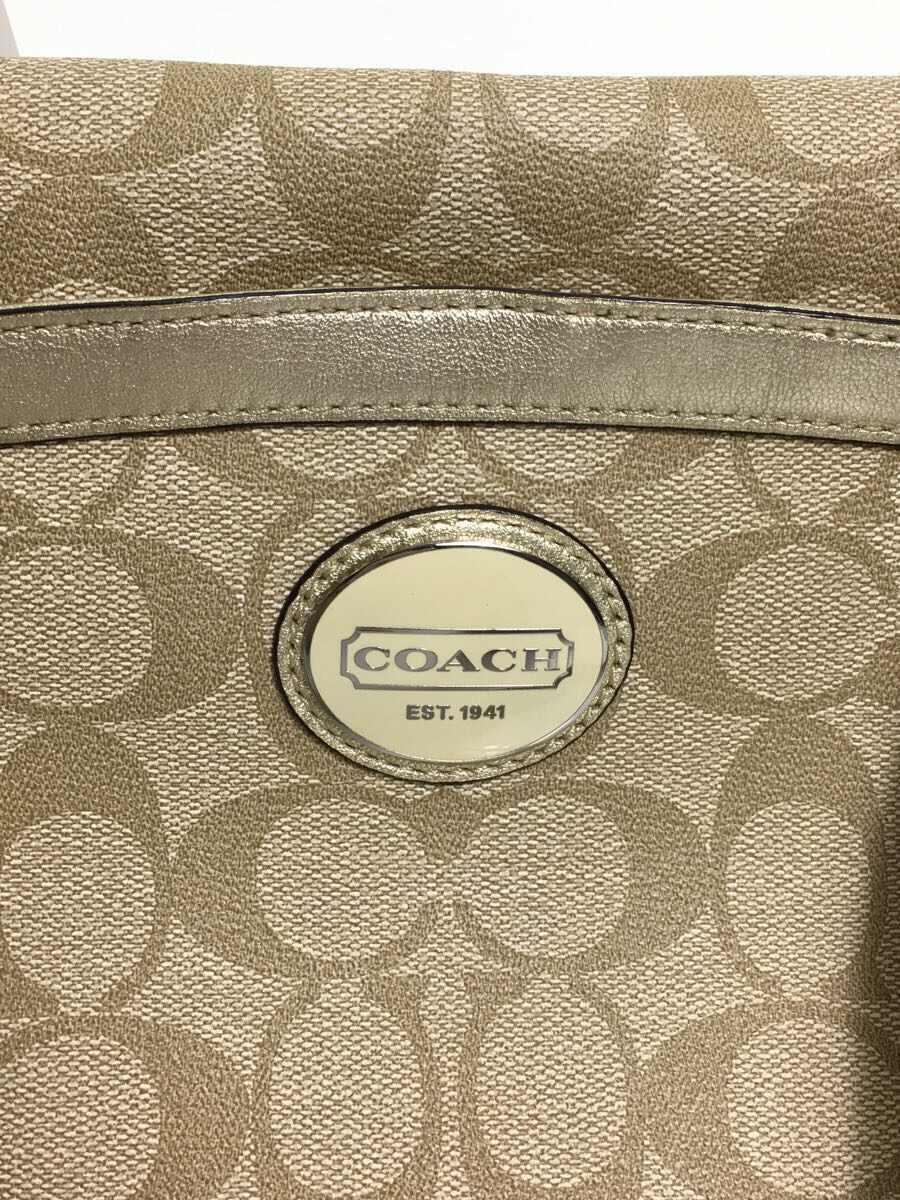 COACH◆ボストンバッグ/レザー/GLD/F18919_画像5